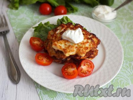 Куриные оладьи с кабачком