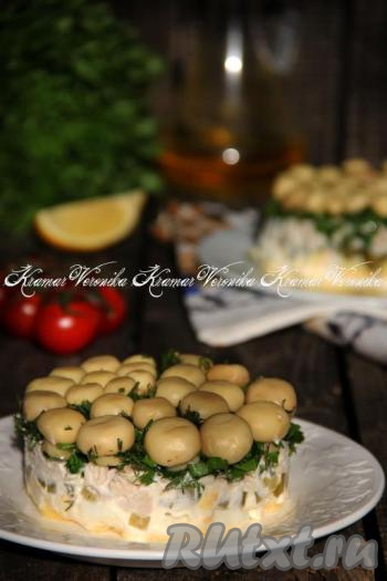 Салат-перевёртыш "Грибная поляна"