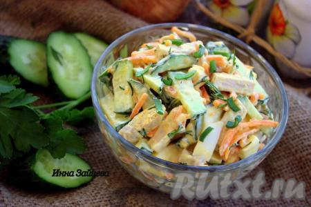 Салат из свинины и корейской моркови
