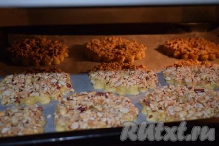 Отправляем противень в разогретую духовку и выпекаем кольца при температуре 180 градусов, примерно, 15-20 минут.