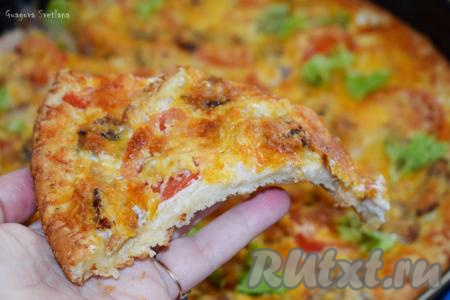 Пицца с курицей и шампиньонами