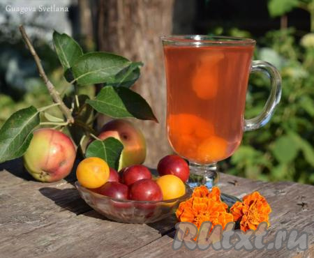 Вкусный, ароматный, очень насыщенный компот из алычи и яблок получается не приторным, с кислинкой, он отлично утоляет жажду!