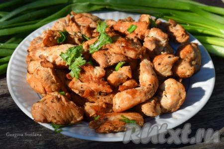 Как пожарить филе индейки кусочками на сковороде