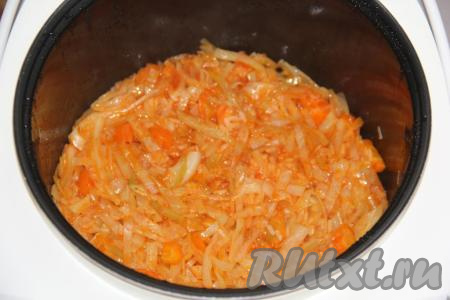 Во время готовки не перемешиваем блюдо.