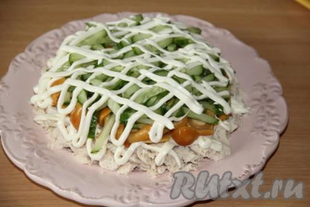 Нанести решётку из майонеза.