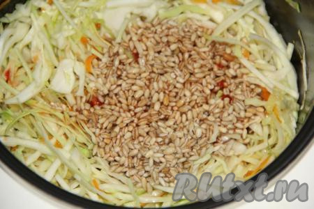 Влить воду с томатной пастой в чашу мультиварки.