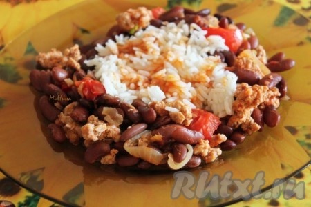 Я подавала это блюдо с рисом.