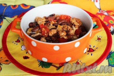 Или подавайте красную фасоль с мясом, как самостоятельное блюдо.