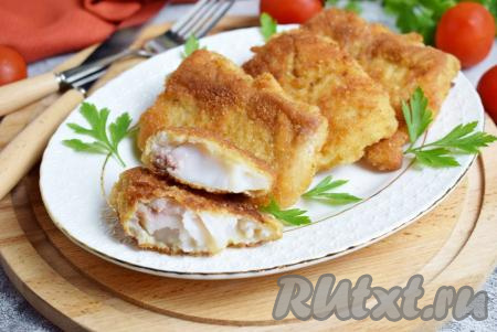 Аппетитный, очень вкусный пангасиус в кляре готов, к столу подаём с гарниром (например, с картофельным пюре) или салатом из свежих овощей. Рыбка получается нежнейшей, попробуйте!