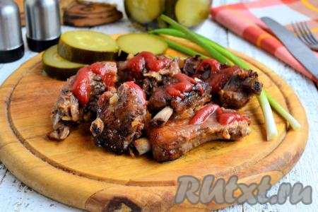 Свиные рёбрышки в майонезе в духовке