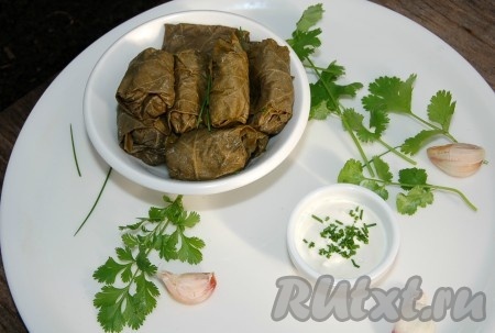 Рецепт долмы из виноградных листьев