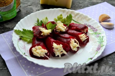 Закуска из свеклы и сыра