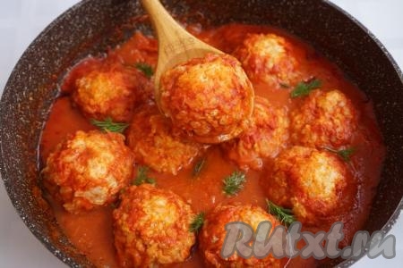 Всё, вкуснейшие, ароматные тефтели готовы.