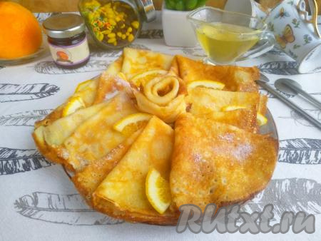 Блины на сметане и воде с яйцами
