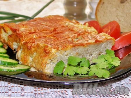 Мясной хлеб из фарша в духовке