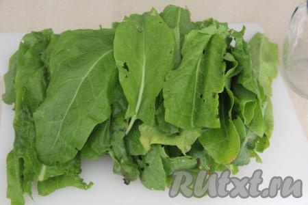 Выложить щавель на полотенце, чтобы удалить излишки воды.