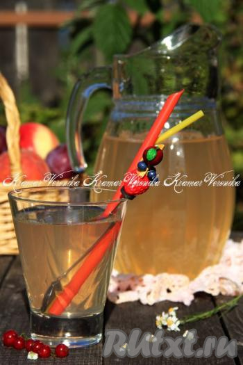 Я процедила напиток перед подачей. Очень вкусный, с приятной кислинкой компот из ревеня и яблок прекрасно утолит жажду и понравится не только взрослым, но и деткам.