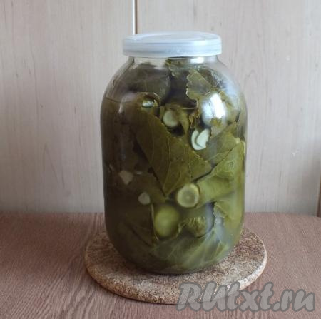 Через 4 недели огурцы можно пробовать, но чем дольше они стоят, тем более хрустящими&nbsp;они становятся.