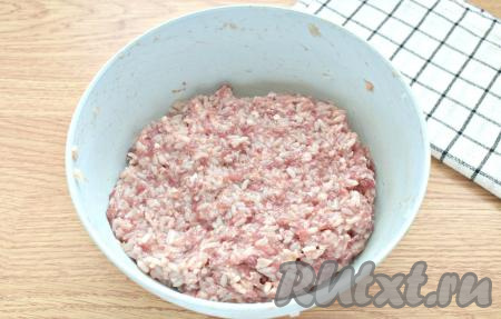 Тщательно перемешиваем и фарш для формирования тефтелей готов.