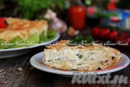 Вкусный, аппетитный пирог нарезать на кусочки и в тёплом или горячем виде подать к столу. Такая выпечка прекрасно насытит и вас, и ваших близких!