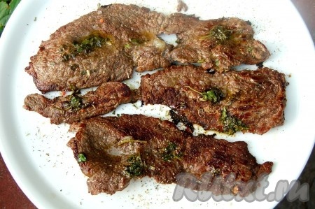 Говядина, жареная на сковороде 
