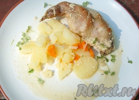 Рецепт тушеного кролика в сметане