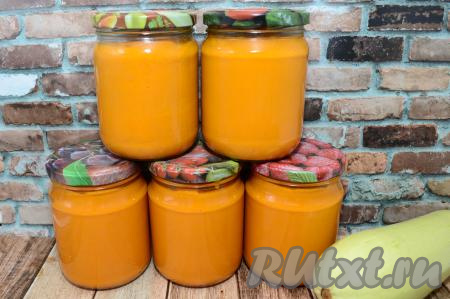 Кабачковая икра с томатной пастой, луком и морковью на зиму
