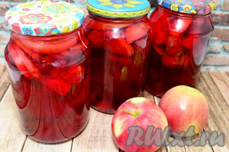 Компот из ежевики и яблок на зиму