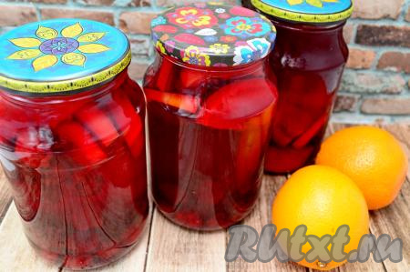 Компот из ежевики и апельсинов на зиму