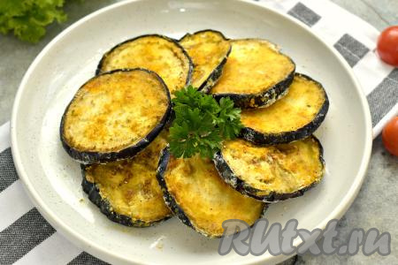 Хрустящие баклажаны в крахмале в духовке