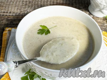 Крем-суп из вешенок со сливками