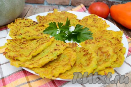 Оладьи из тыквы без яиц