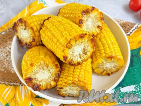 Кукуруза в фольге в аэрогриле