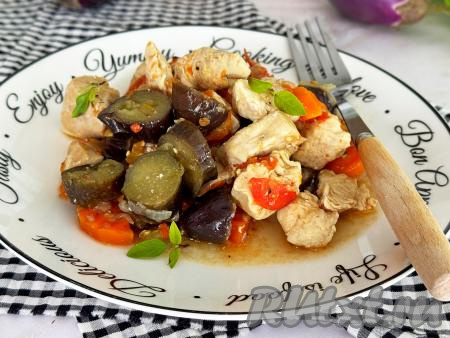 Курица с баклажанами в мультиварке