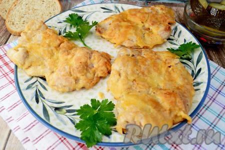 Отбивные из филе бёдер курицы на сковороде