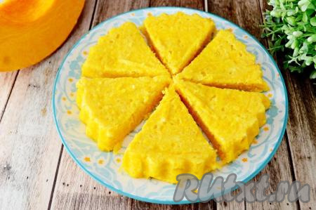 Творожная запеканка с тыквой в микроволновке