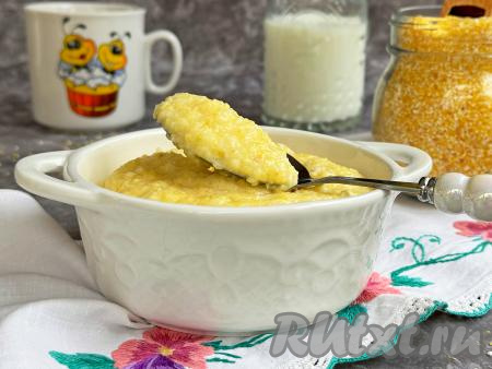 Кукурузная каша на молоке в мультиварке