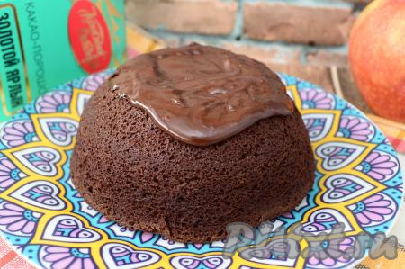 Брауни из яблока в микроволновке