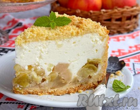 Яблочный пирог с суфле из сметаны