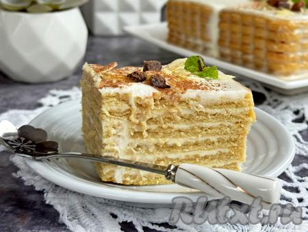 Торт из печенья "Юбилейное" со сметаной без выпечки