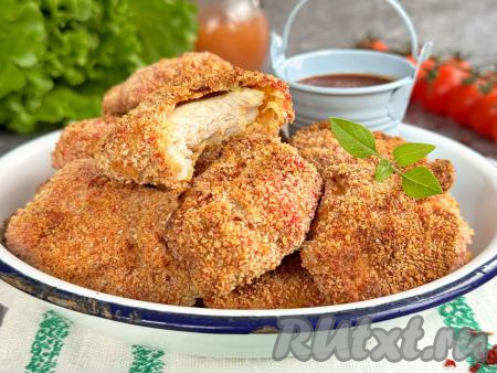 Наггетсы из куриной грудки в аэрогриле