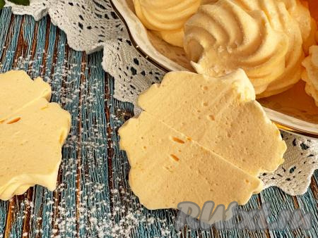 Посмотрите, каким воздушным получился домашний мандариновый зефир!