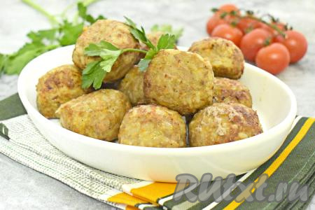 Тефтели с рисом в аэрогриле 