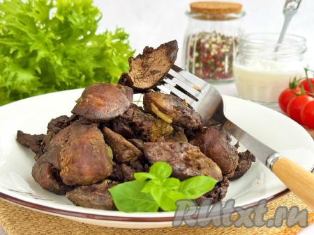 Куриная печень в сметане в аэрогриле