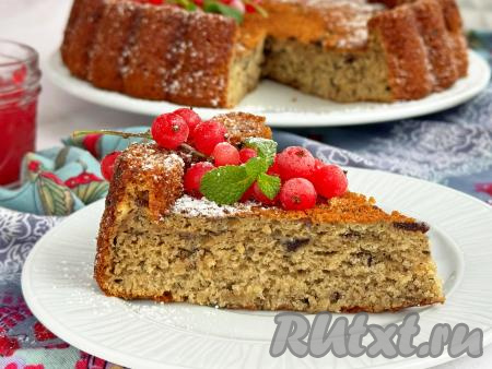 Пирог "Трухлявый пень" с вареньем на кефире