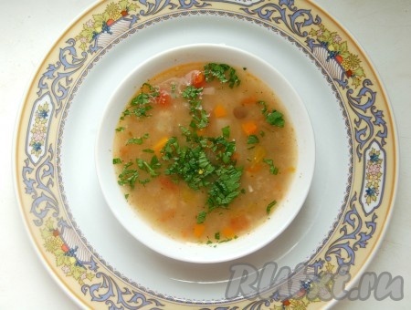 Диетический суп из овощей 