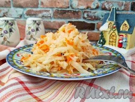 Квашеная капуста без сахара и воды