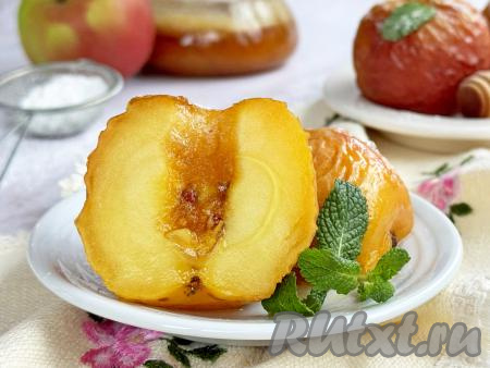 Яблоки с мёдом в аэрогриле