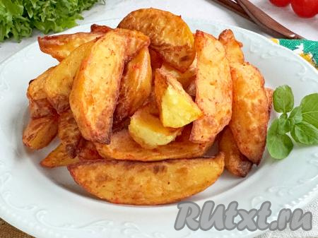 Картошка по-деревенски с чесноком в аэрогриле