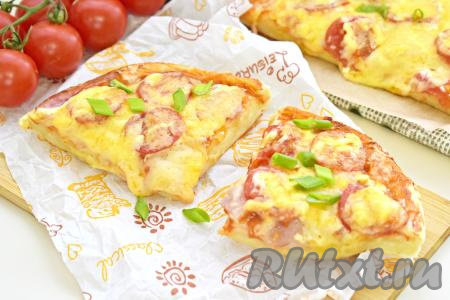 Пицца в аэрогриле из слоёного теста